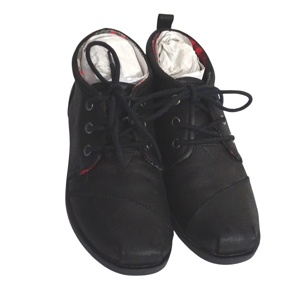 Bobs Skechers Black Chukka Ankle Boots Women Size 7 Memory Foam Textile 34487 - Picture 2 of 8